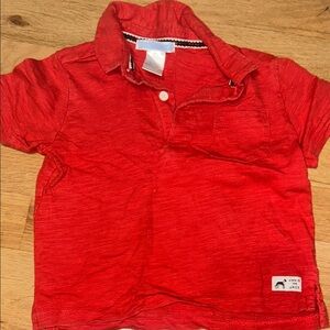 Janie and Jack Red Polo Short Sleeve Shirt